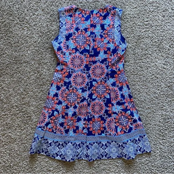 Adorn Adorable Bold Printed Mini Dress V Neck Short Sleeveless XL - Picture 7 of 9